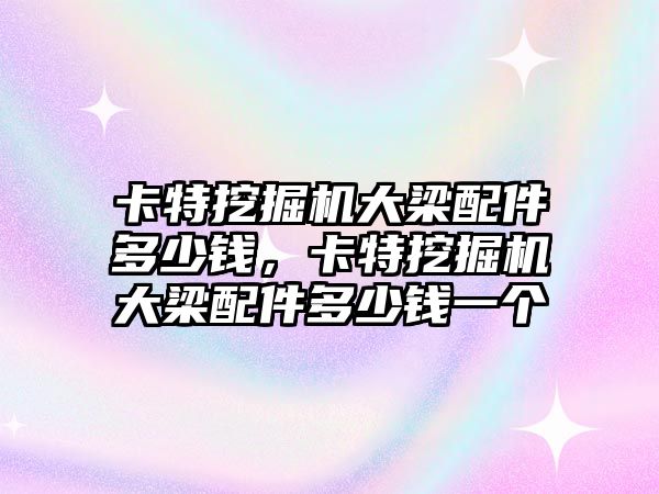 卡特挖掘機大梁配件多少錢，卡特挖掘機大梁配件多少錢一個