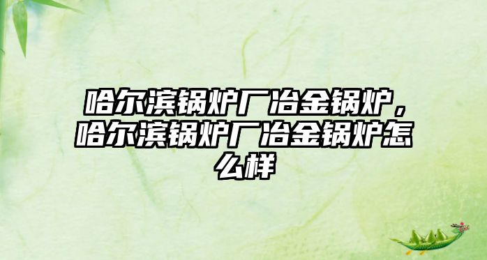 哈爾濱鍋爐廠冶金鍋爐，哈爾濱鍋爐廠冶金鍋爐怎么樣