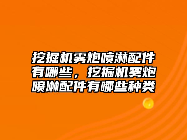 挖掘機霧炮噴淋配件有哪些，挖掘機霧炮噴淋配件有哪些種類