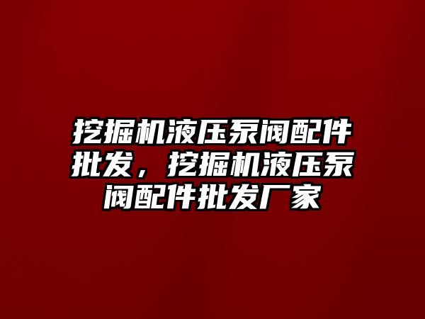 挖掘機液壓泵閥配件批發(fā)，挖掘機液壓泵閥配件批發(fā)廠家