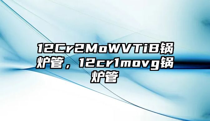 12Cr2MoWVTiB鍋爐管，12cr1movg鍋爐管