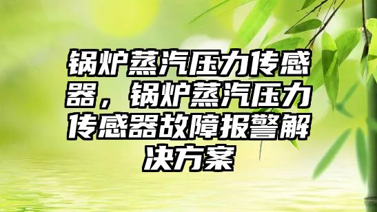 鍋爐蒸汽壓力傳感器，鍋爐蒸汽壓力傳感器故障報警解決方案