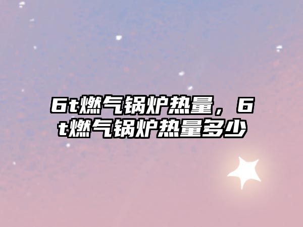 6t燃?xì)忮仩t熱量，6t燃?xì)忮仩t熱量多少