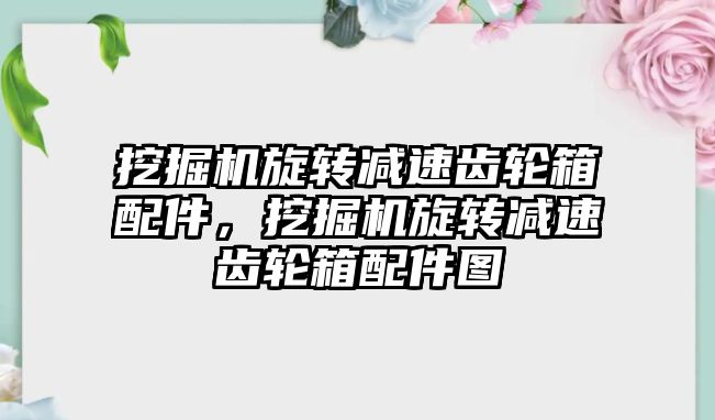 挖掘機旋轉減速齒輪箱配件，挖掘機旋轉減速齒輪箱配件圖