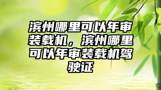 濱州哪里可以年審裝載機(jī)，濱州哪里可以年審裝載機(jī)駕駛證