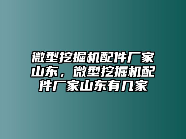 微型挖掘機(jī)配件廠家山東，微型挖掘機(jī)配件廠家山東有幾家