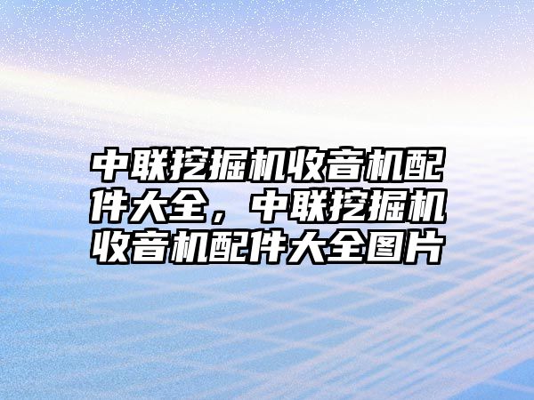 中聯(lián)挖掘機收音機配件大全，中聯(lián)挖掘機收音機配件大全圖片