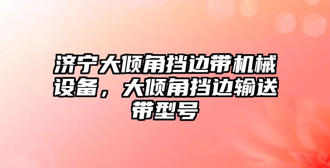 濟寧大傾角擋邊帶機械設(shè)備，大傾角擋邊輸送帶型號