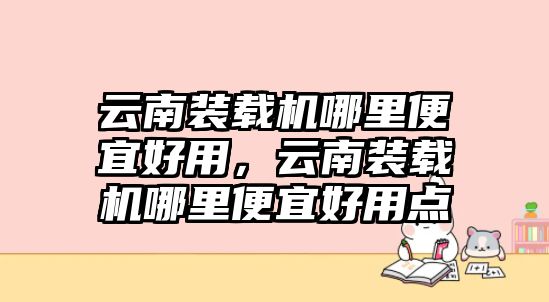 云南裝載機哪里便宜好用，云南裝載機哪里便宜好用點