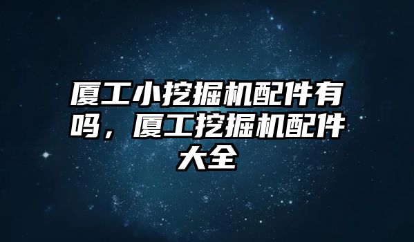 廈工小挖掘機(jī)配件有嗎，廈工挖掘機(jī)配件大全