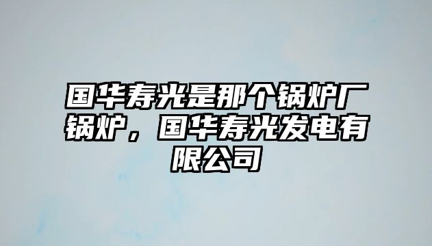 國華壽光是那個(gè)鍋爐廠鍋爐，國華壽光發(fā)電有限公司