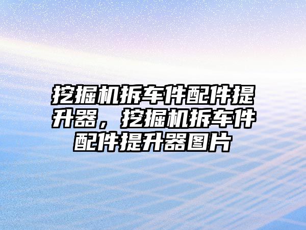 挖掘機拆車件配件提升器，挖掘機拆車件配件提升器圖片