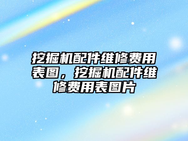 挖掘機配件維修費用表圖，挖掘機配件維修費用表圖片