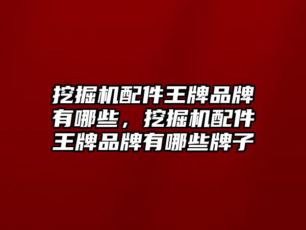 挖掘機配件王牌品牌有哪些，挖掘機配件王牌品牌有哪些牌子