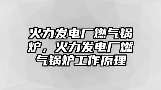 火力發(fā)電廠燃氣鍋爐，火力發(fā)電廠燃氣鍋爐工作原理