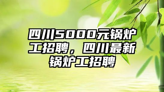 四川5000元鍋爐工招聘，四川最新鍋爐工招聘