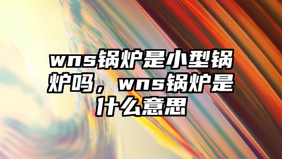 wns鍋爐是小型鍋爐嗎，wns鍋爐是什么意思