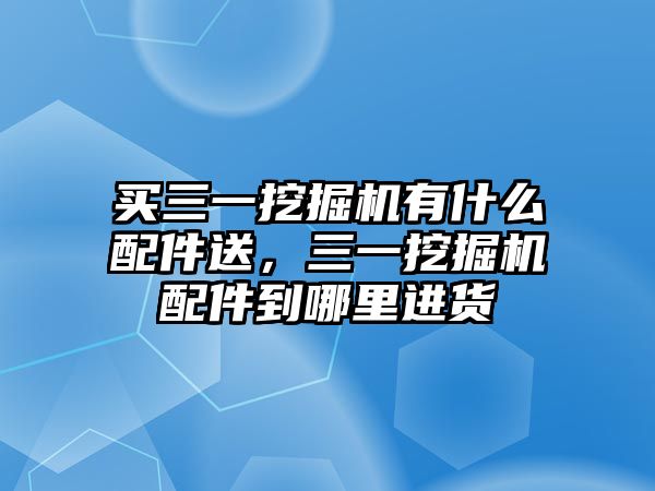 買(mǎi)三一挖掘機(jī)有什么配件送，三一挖掘機(jī)配件到哪里進(jìn)貨