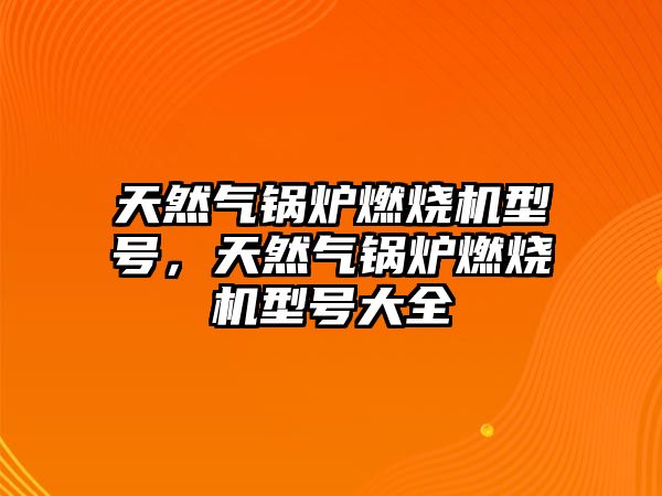 天然氣鍋爐燃燒機(jī)型號(hào)，天然氣鍋爐燃燒機(jī)型號(hào)大全