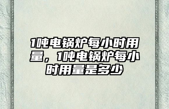 1噸電鍋爐每小時用量，1噸電鍋爐每小時用量是多少