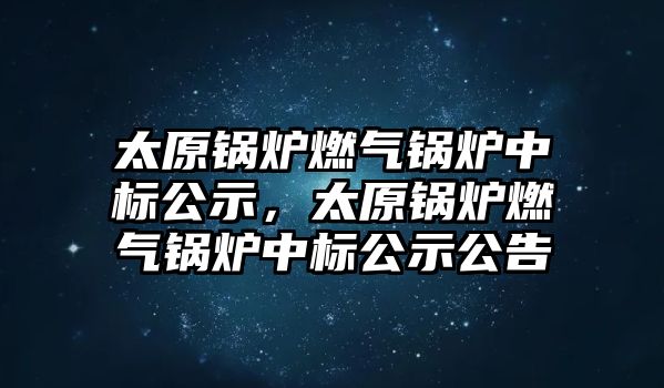 太原鍋爐燃?xì)忮仩t中標(biāo)公示，太原鍋爐燃?xì)忮仩t中標(biāo)公示公告