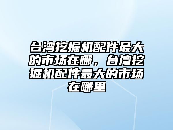 臺灣挖掘機配件最大的市場在哪，臺灣挖掘機配件最大的市場在哪里