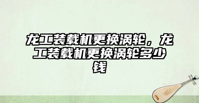 龍工裝載機更換渦輪，龍工裝載機更換渦輪多少錢