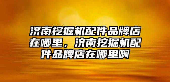 濟南挖掘機配件品牌店在哪里，濟南挖掘機配件品牌店在哪里啊