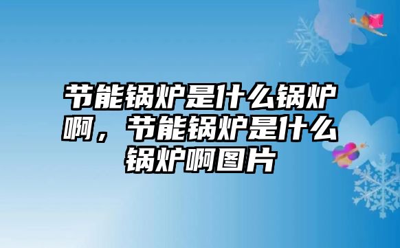 節(jié)能鍋爐是什么鍋爐啊，節(jié)能鍋爐是什么鍋爐啊圖片