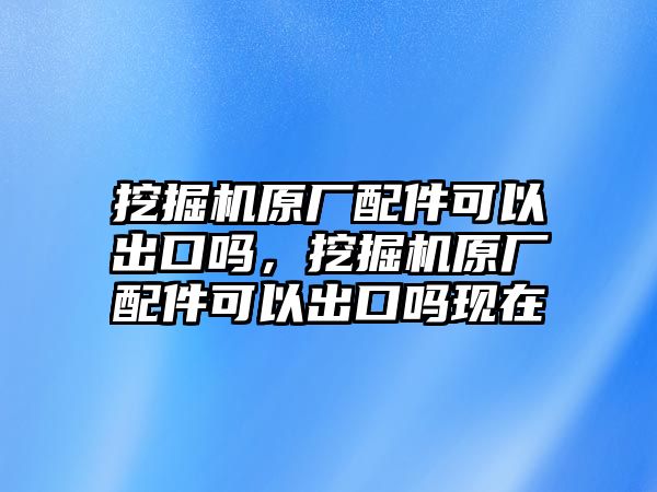 挖掘機(jī)原廠配件可以出口嗎，挖掘機(jī)原廠配件可以出口嗎現(xiàn)在