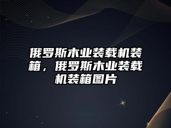 俄羅斯木業(yè)裝載機裝箱，俄羅斯木業(yè)裝載機裝箱圖片