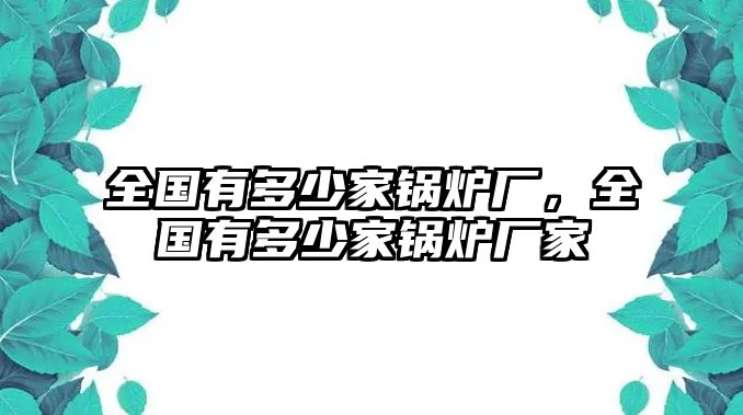 全國(guó)有多少家鍋爐廠，全國(guó)有多少家鍋爐廠家