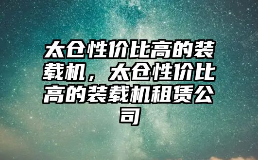 太倉(cāng)性?xún)r(jià)比高的裝載機(jī)，太倉(cāng)性?xún)r(jià)比高的裝載機(jī)租賃公司