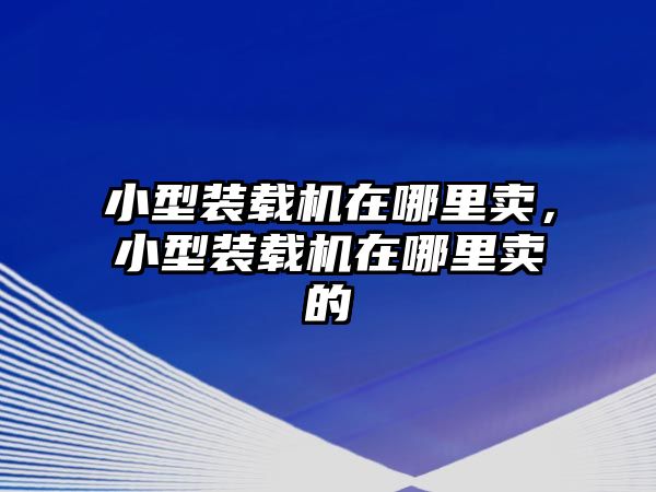 小型裝載機(jī)在哪里賣，小型裝載機(jī)在哪里賣的