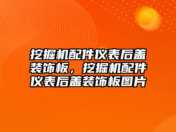 挖掘機(jī)配件儀表后蓋裝飾板，挖掘機(jī)配件儀表后蓋裝飾板圖片