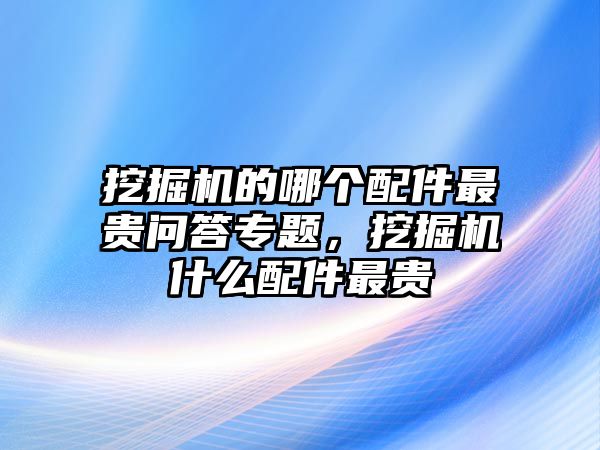 挖掘機的哪個配件最貴問答專題，挖掘機什么配件最貴