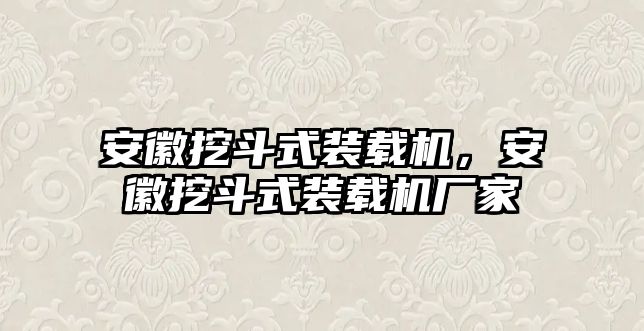 安徽挖斗式裝載機(jī)，安徽挖斗式裝載機(jī)廠家