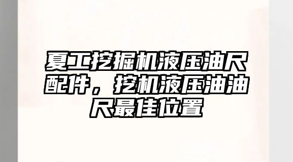 夏工挖掘機液壓油尺配件，挖機液壓油油尺最佳位置