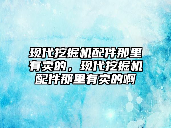 現(xiàn)代挖掘機配件那里有賣的，現(xiàn)代挖掘機配件那里有賣的啊