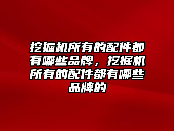 挖掘機所有的配件都有哪些品牌，挖掘機所有的配件都有哪些品牌的