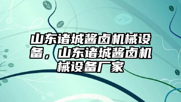 山東諸城醬鹵機(jī)械設(shè)備，山東諸城醬鹵機(jī)械設(shè)備廠家