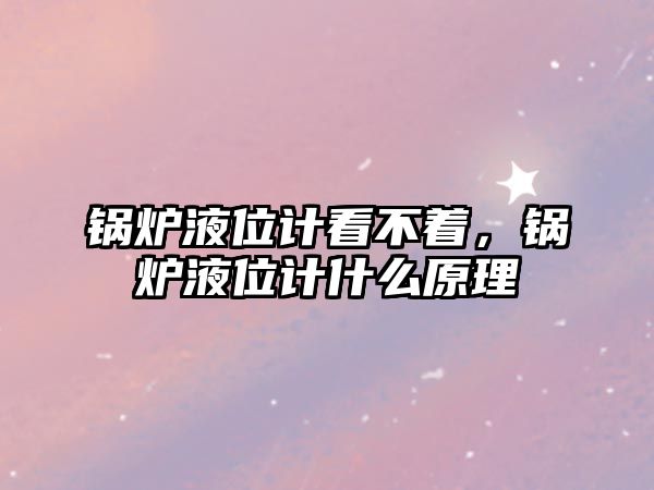 鍋爐液位計看不著，鍋爐液位計什么原理