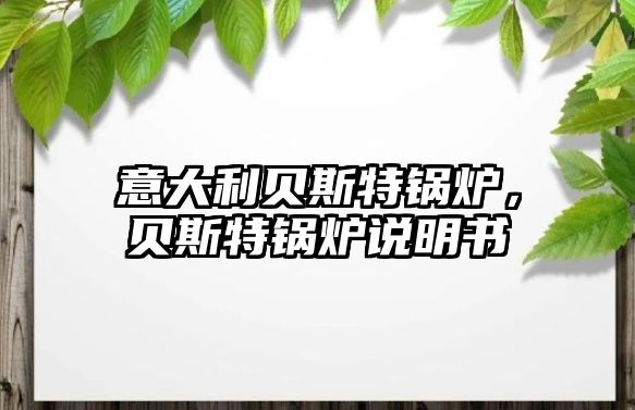 意大利貝斯特鍋爐，貝斯特鍋爐說(shuō)明書