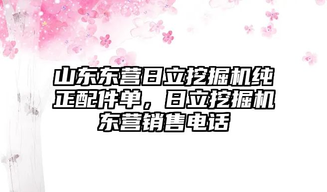 山東東營(yíng)日立挖掘機(jī)純正配件單，日立挖掘機(jī)東營(yíng)銷售電話