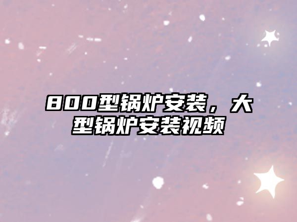 800型鍋爐安裝，大型鍋爐安裝視頻