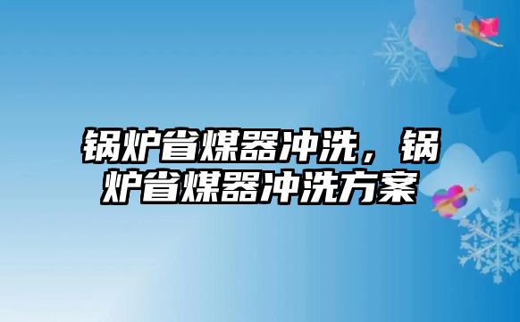 鍋爐省煤器沖洗，鍋爐省煤器沖洗方案