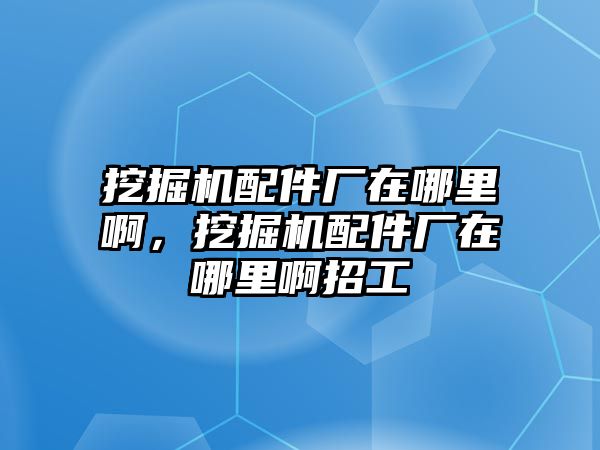 挖掘機配件廠在哪里啊，挖掘機配件廠在哪里啊招工