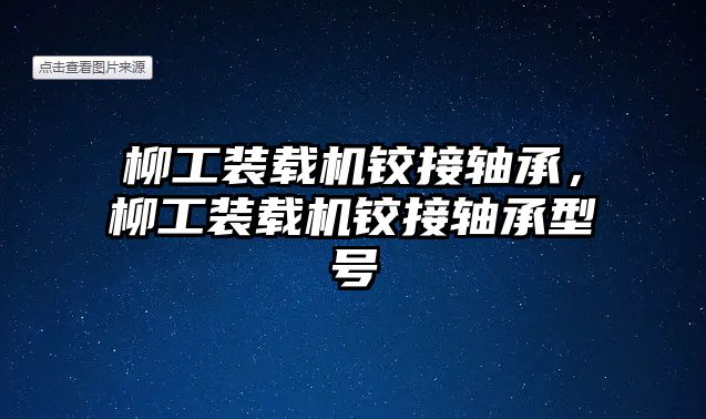 柳工裝載機鉸接軸承，柳工裝載機鉸接軸承型號