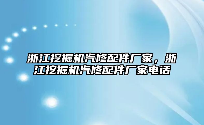 浙江挖掘機(jī)汽修配件廠家，浙江挖掘機(jī)汽修配件廠家電話