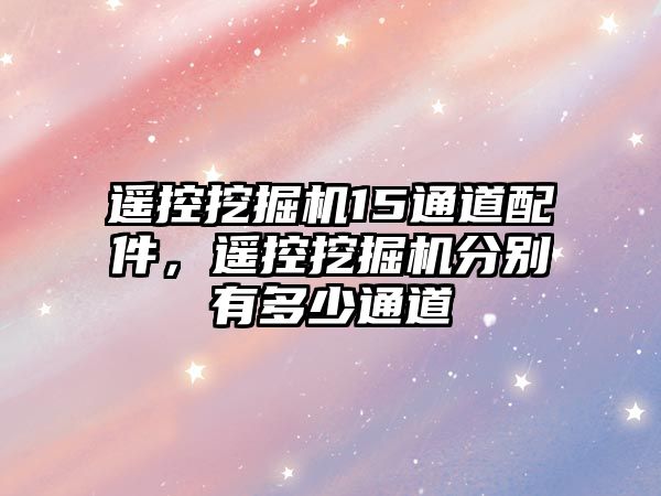 遙控挖掘機15通道配件，遙控挖掘機分別有多少通道